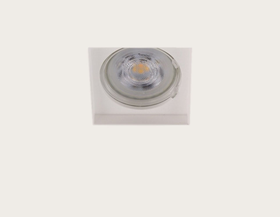 Trimless inbouwspot wit vierkant 6x6 cm binnenmaat 41824 Trimless inbouwspot wit vierkant 6x6 cm binnenmaat 41824