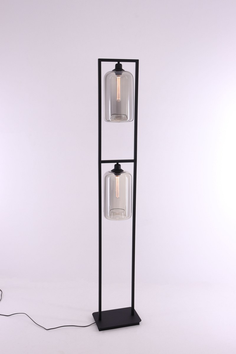 Vloerlamp frame - 2 Grey getint glazen - 170cm 50150 Vloerlamp frame - 2 Grey getint glazen - 170cm 50150