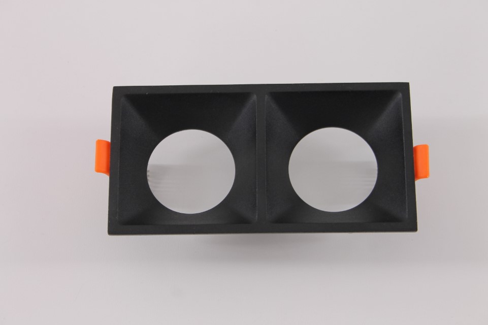 Inbouwspot rechthoek zwart 2-lichts 15 x 7,5 cm 42732 Inbouwspot rechthoek zwart 2-lichts 15 x 7,5 cm 42732