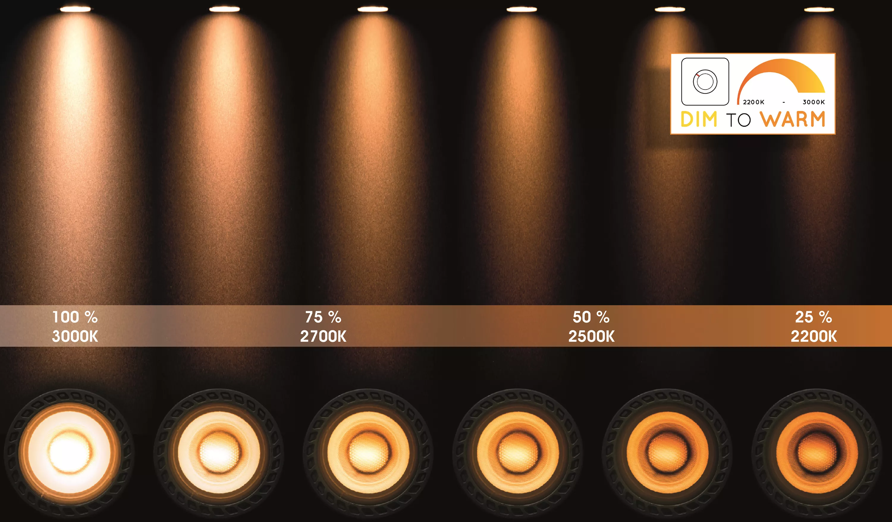 Plafondspot zwart - LED dim to warm - GU10 43666 Plafondspot zwart - LED dim to warm - GU10 43666