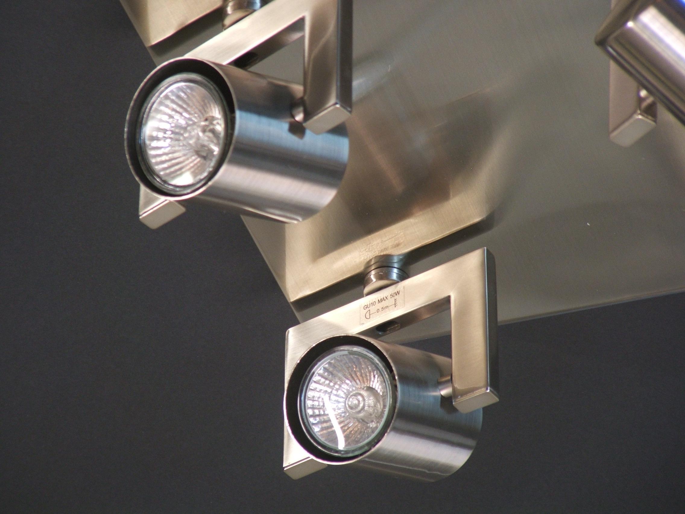 Opbouwspot rvs 4-lichts vierkant LED 39528 Opbouwspot rvs 4-lichts vierkant LED 39528