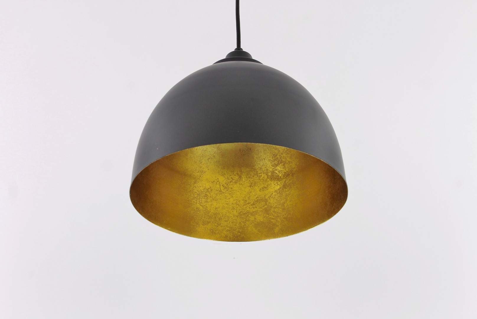 Hanglamp 3-lichts zwart met goud 130cm 39280 Hanglamp 3-lichts zwart met goud 130cm 39280