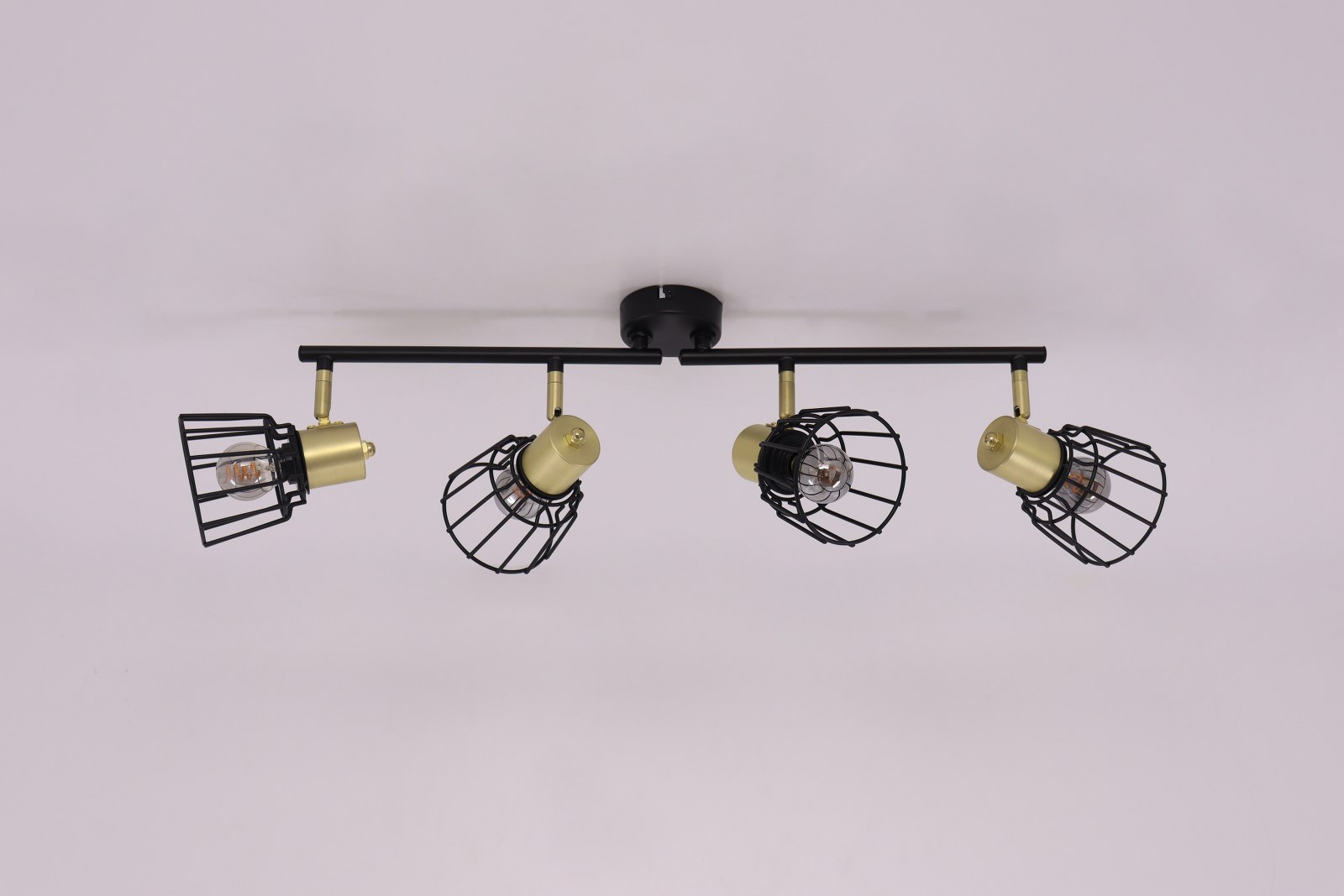 Opbouwspot | zwart goud | 4lichts 43611 Opbouwspot | zwart goud | 4lichts 43611