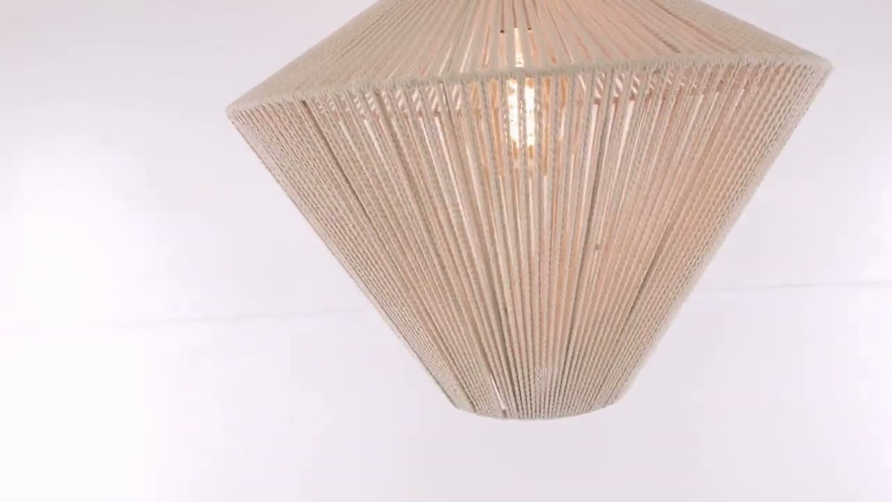 Hanglamp - creme beige touw naturel - diameter 56cm 45626 Hanglamp - creme beige touw naturel - diameter 56cm 45626