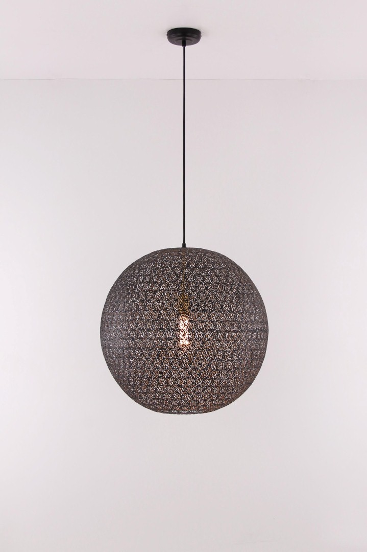 Hanglamp bol zwart/goud 58cm 42015 Hanglamp bol zwart/goud 58cm 42015
