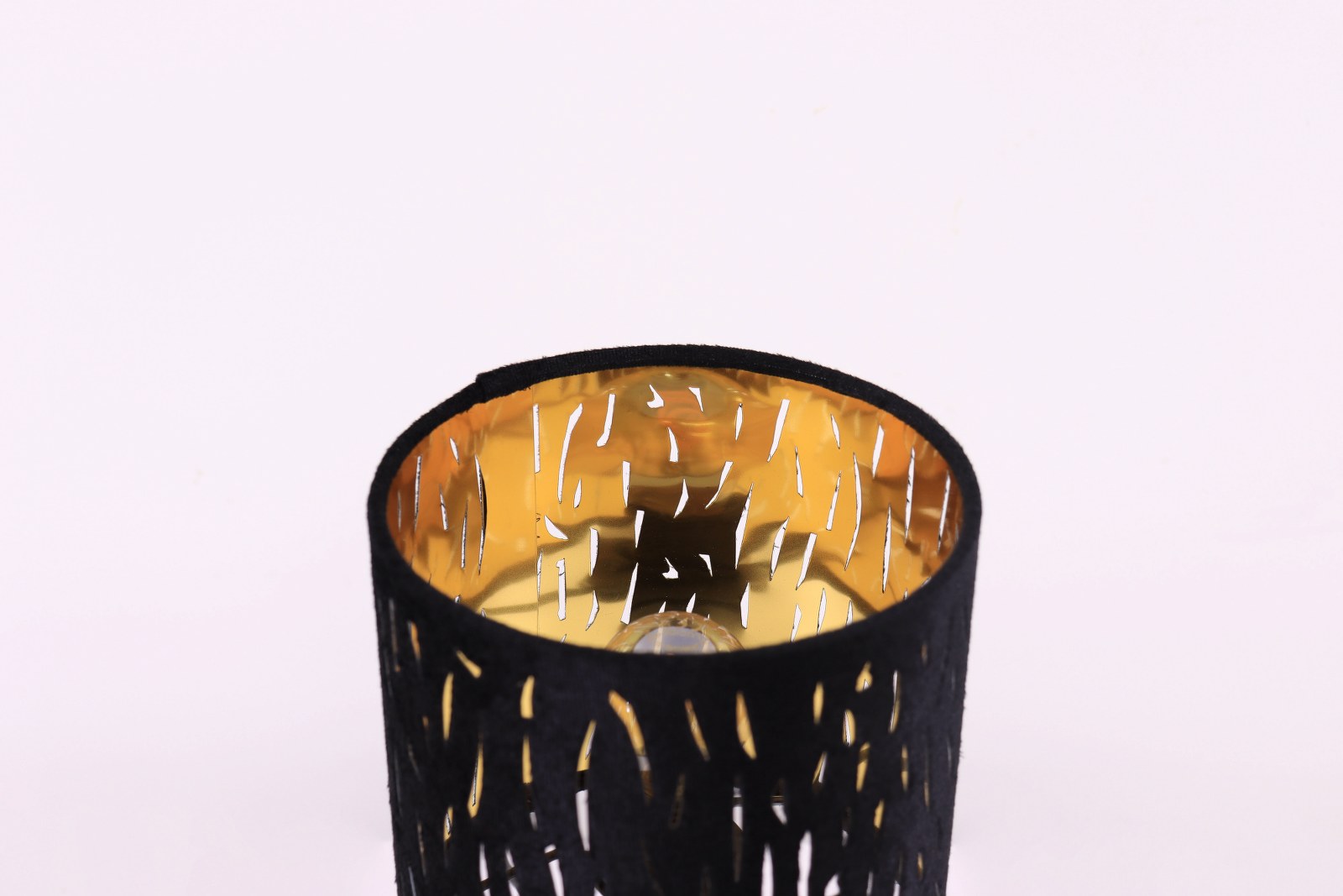 Tafellamp Zwart met goud velvet 43483 Tafellamp Zwart met goud velvet 43483