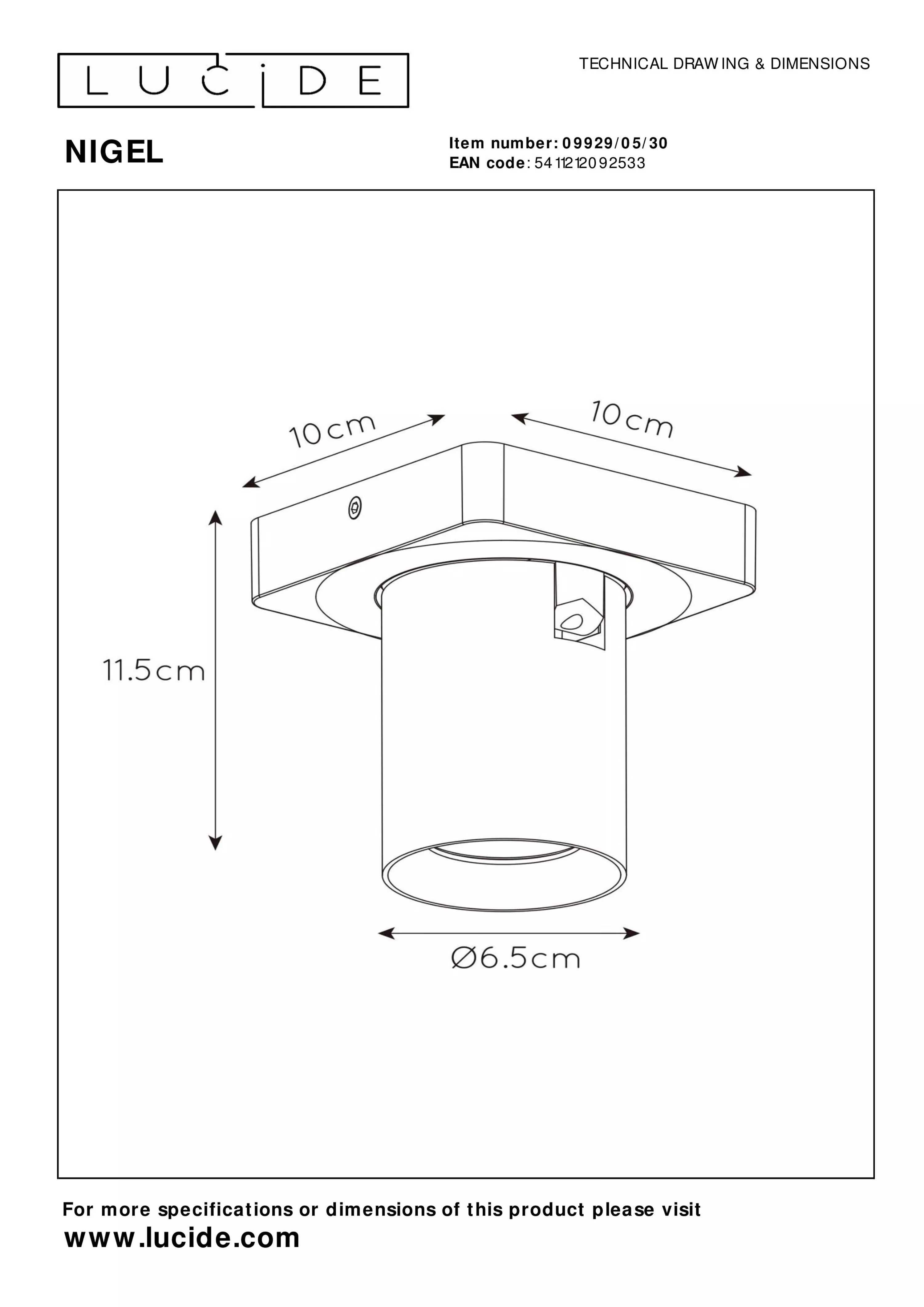 Plafondspot zwart - LED dim to warm - GU10 43666 Plafondspot zwart - LED dim to warm - GU10 43666