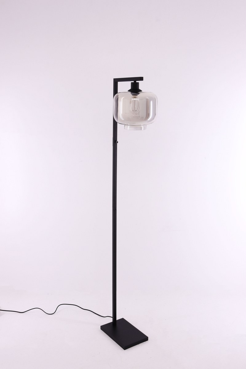 Vloerlamp Grey | getint glas Blok | 160cm 50149 Vloerlamp Grey | getint glas Blok | 160cm 50149