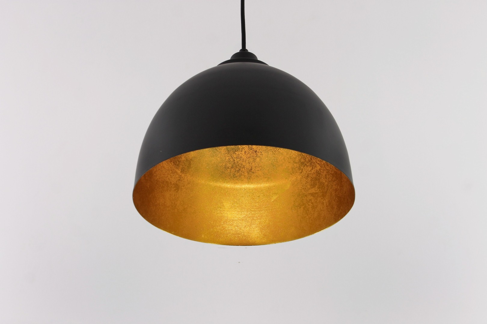 Hanglamp 3-lichts zwart met goud 130cm 39280 Hanglamp 3-lichts zwart met goud 130cm 39280