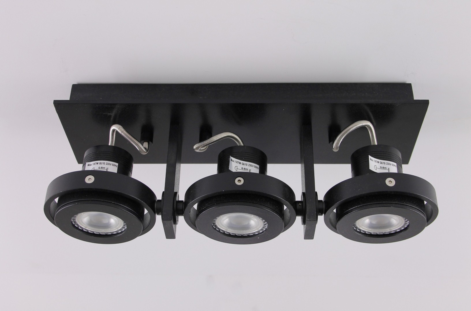 Opbouwspot zwart 3-lichts LED 40791 Opbouwspot zwart 3-lichts LED 40791