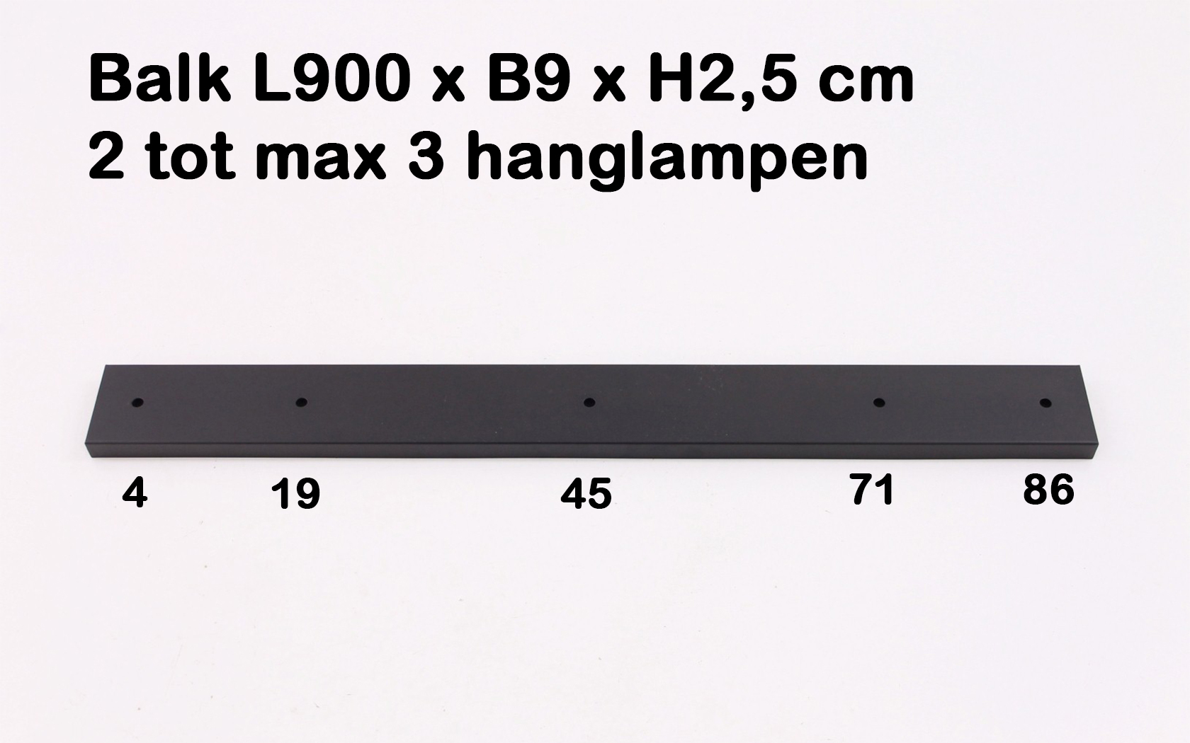 Plafondbalk zwart 90cm 41572 Plafondbalk zwart 90cm 41572