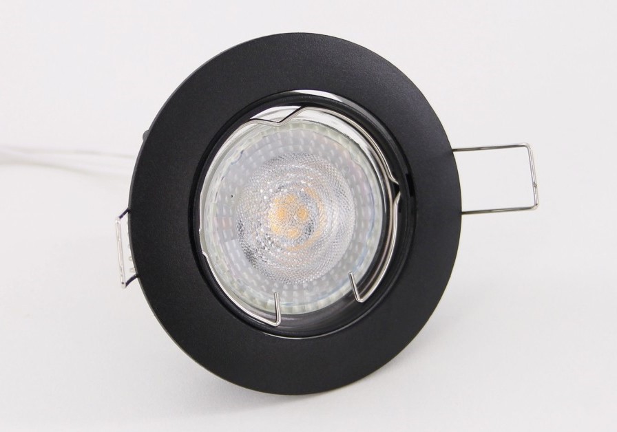 Inbouwspot rond zwart diameter 8,2 cm 39682 Inbouwspot rond zwart diameter 8,2 cm 39682