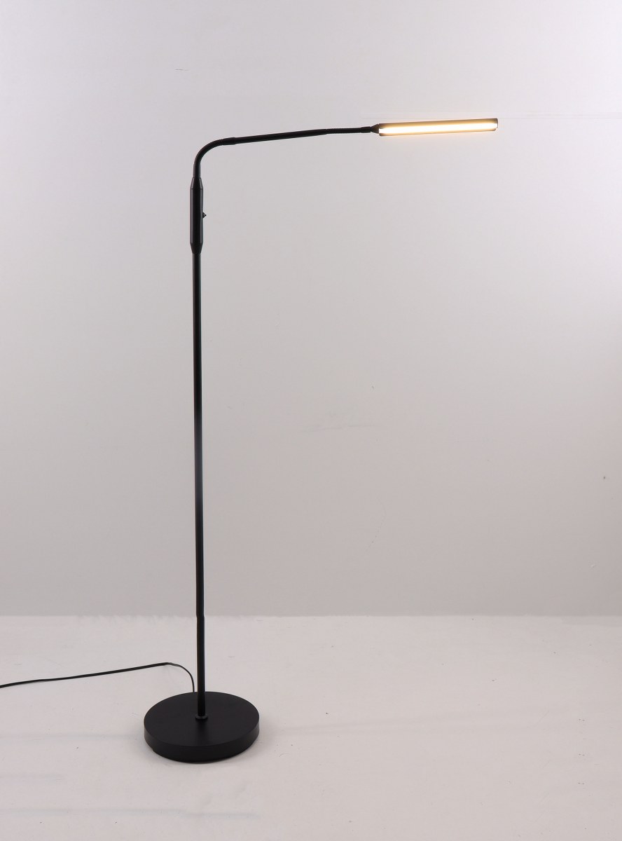 Vuil oosters Frons Moderne leeslamp vloerlamp | LED | zwart
