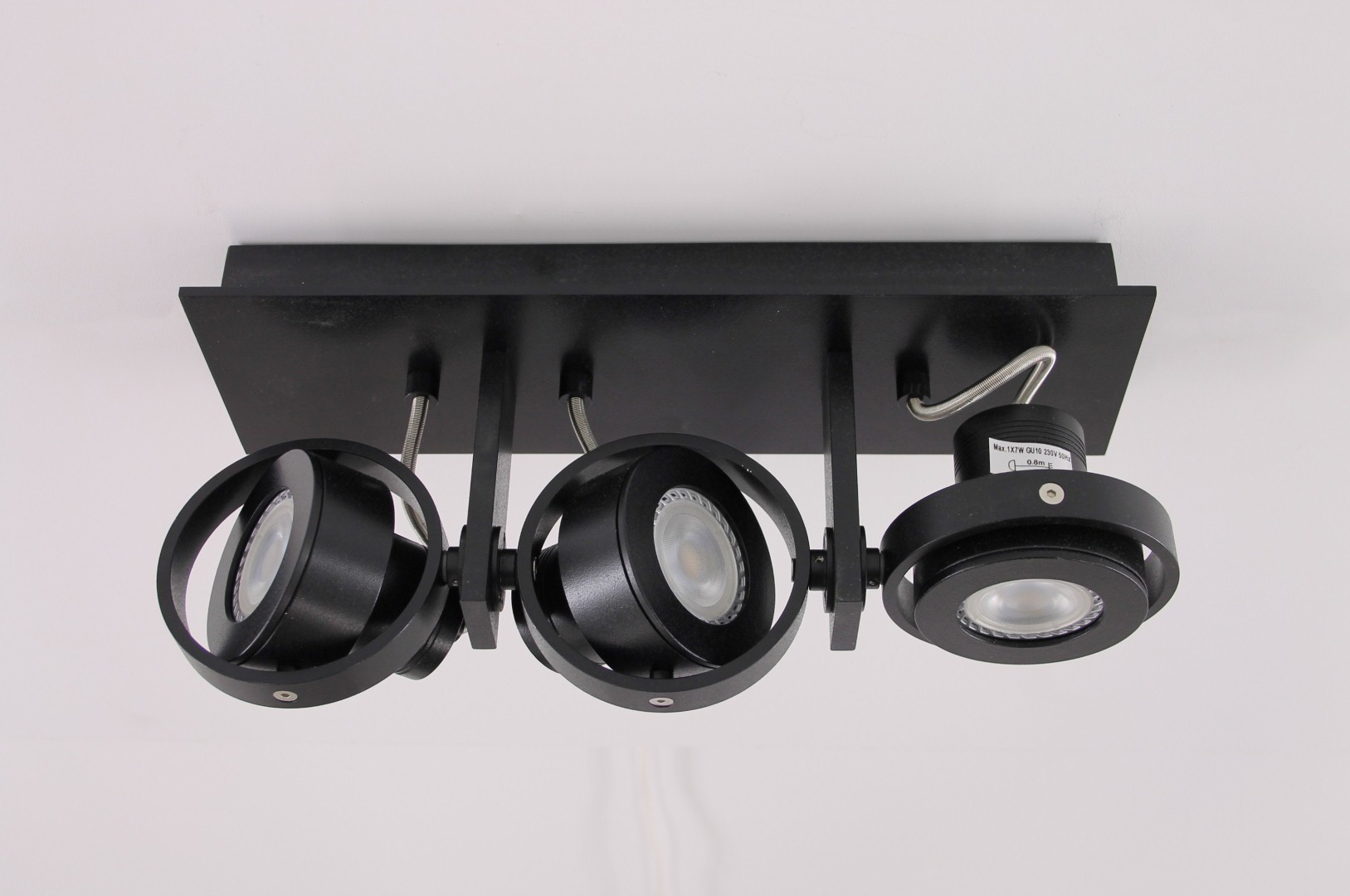 Opbouwspot zwart 3-lichts LED 40791 Opbouwspot zwart 3-lichts LED 40791
