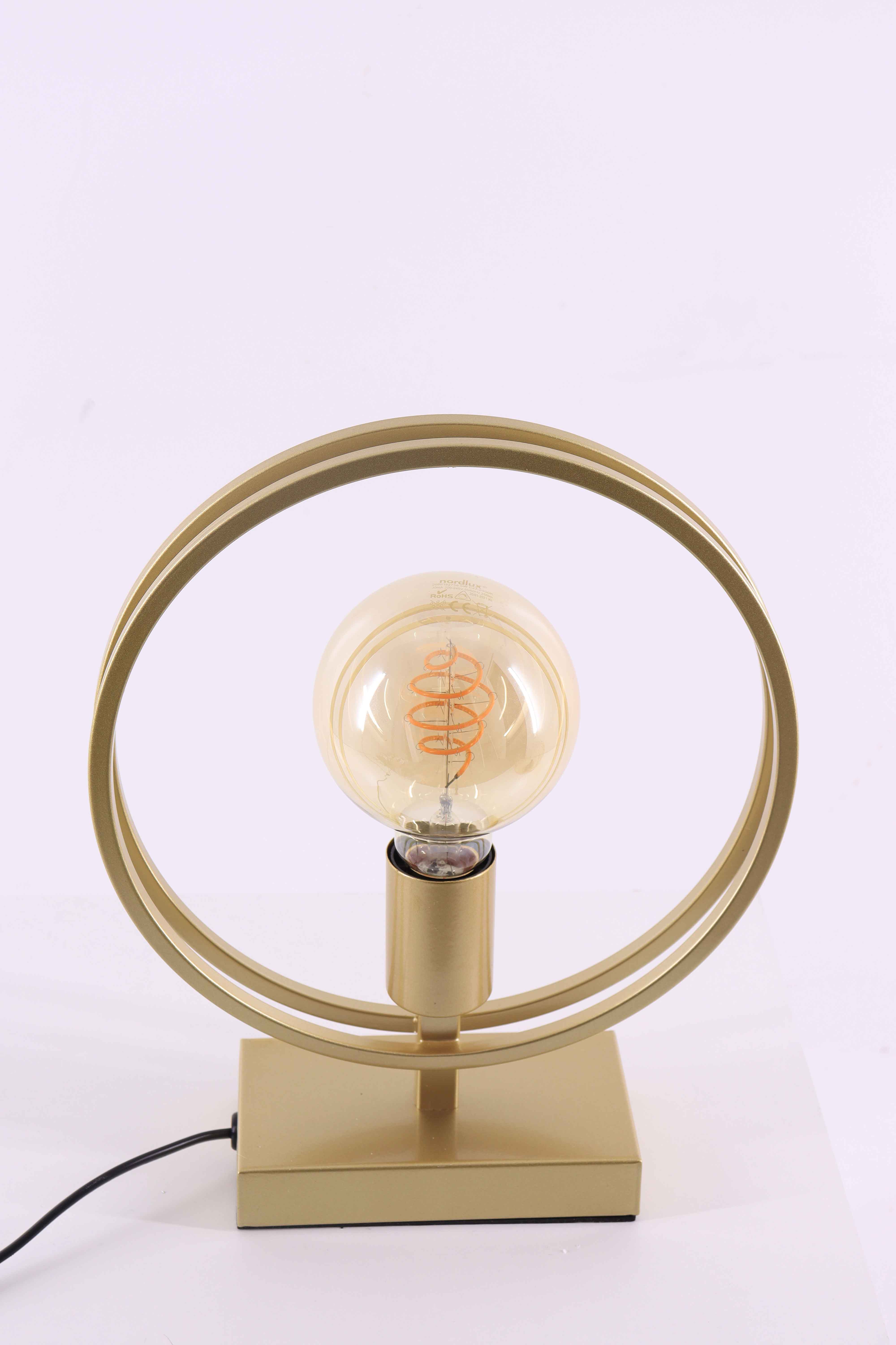 Tafellamp 2ringen - goud - hoogte 30cm 61081 Tafellamp 2ringen - goud - hoogte 30cm 61081