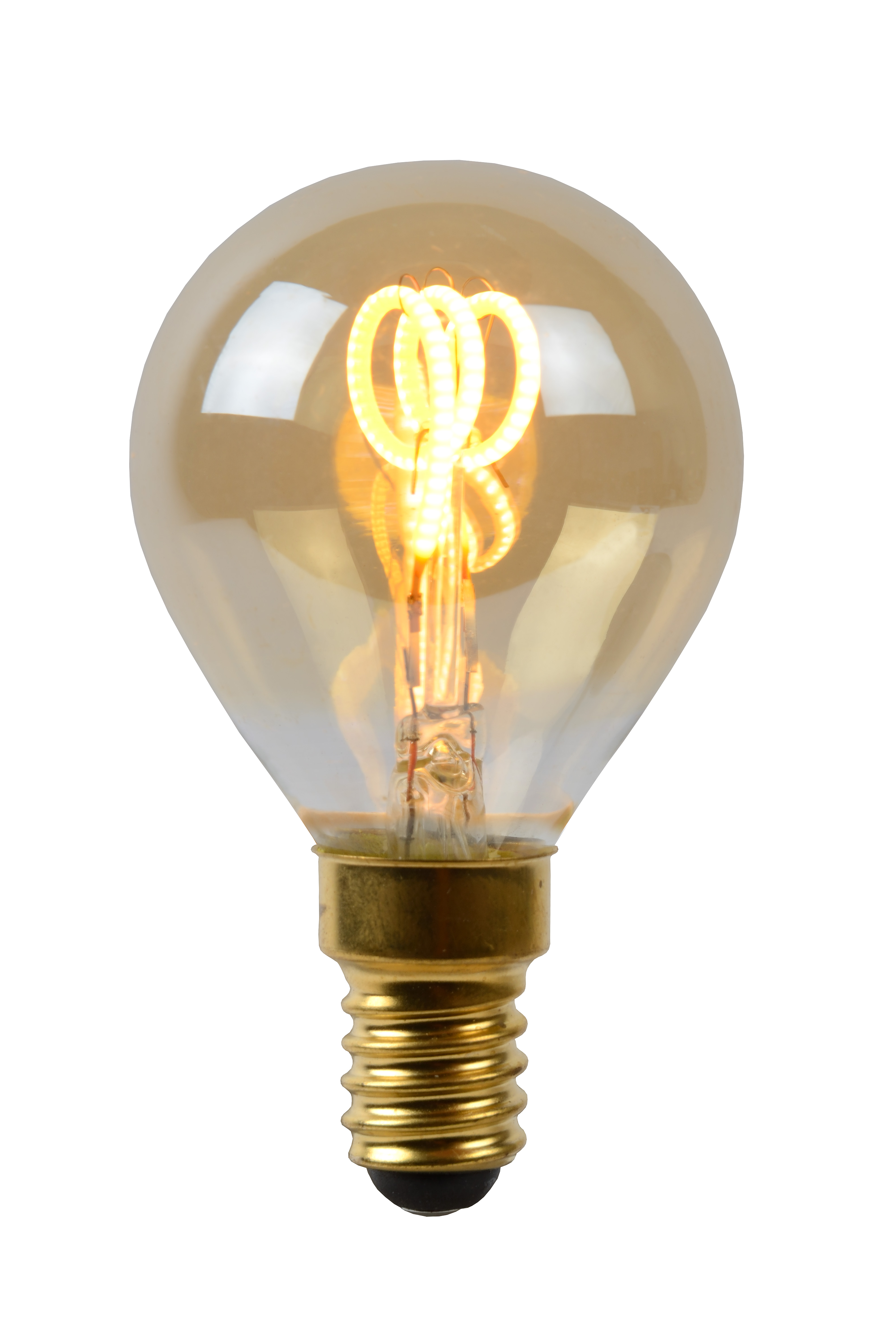 Scheiding Christchurch rammelaar LED lamp kogel amber 3W E14