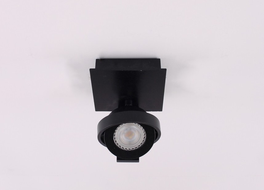 Opbouwspot zwart 1-lichts LED 40790 Opbouwspot zwart 1-lichts LED 40790