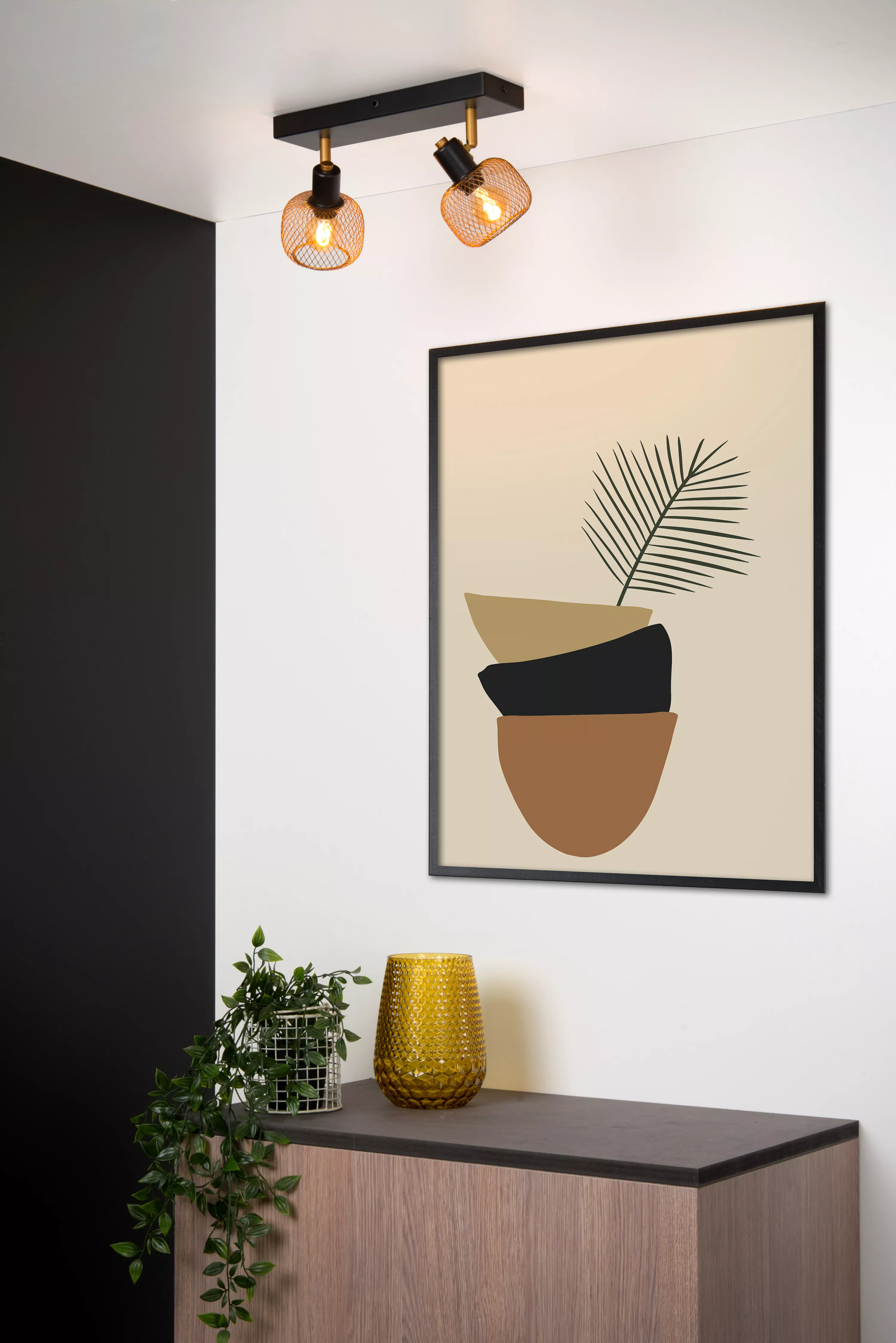 Plafondspot serie Maren mat goud / messing 44520 Plafondspot serie Maren mat goud / messing 44520