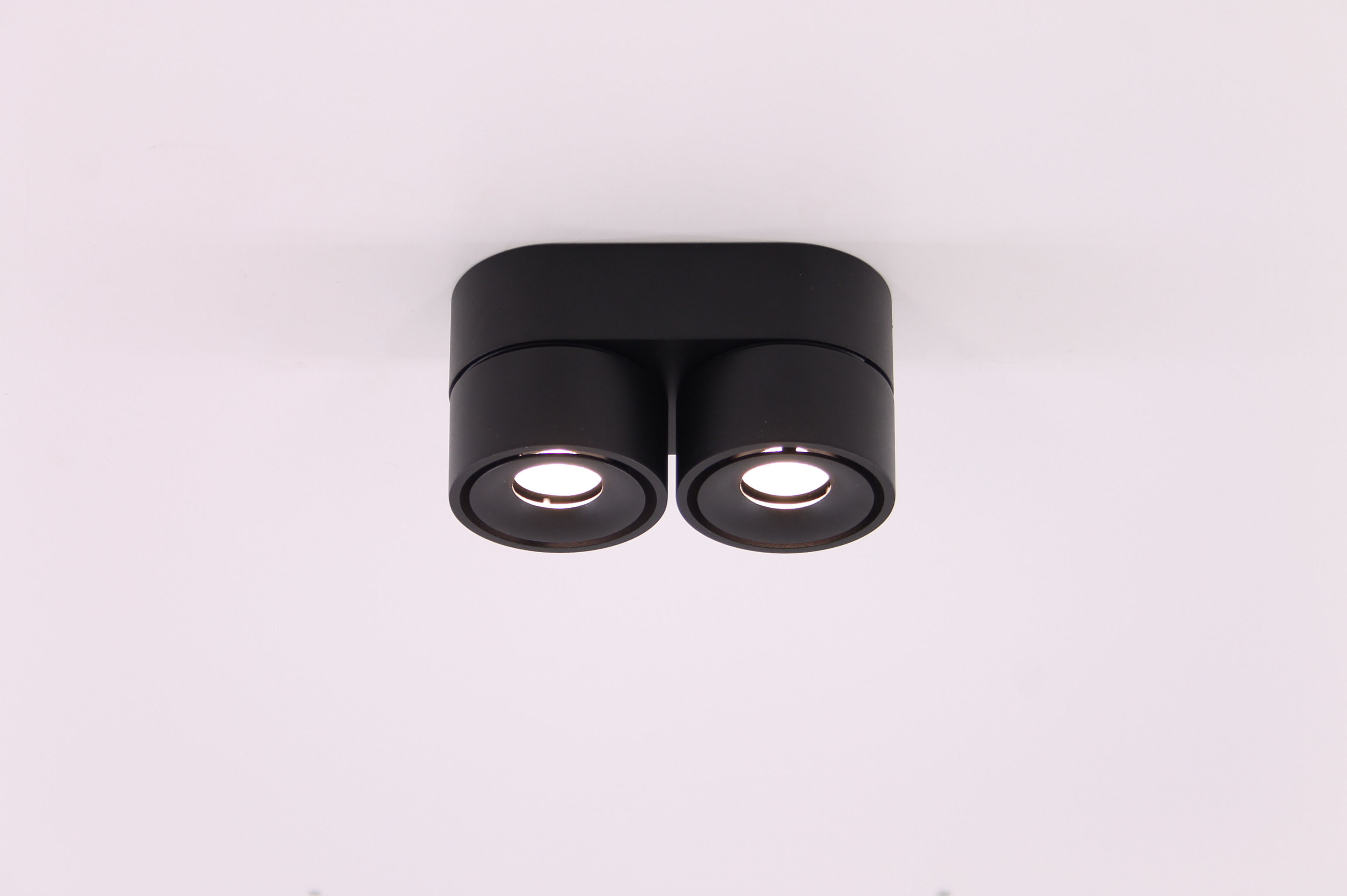 Opbouwspot zwart 2-lichts LED 41338 Opbouwspot zwart 2-lichts LED 41338