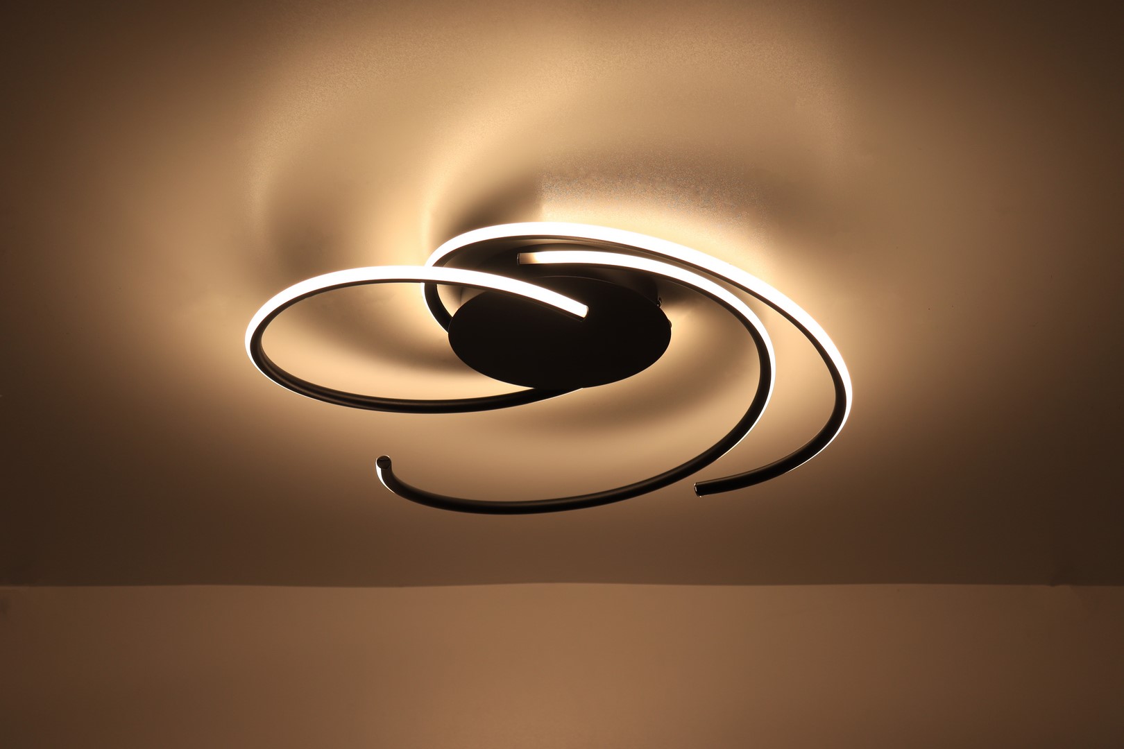 Plafondlamp LED zwart | ingebouwde dimmer 3standen | Ø 46cm 41990 Plafondlamp LED zwart | ingebouwde dimmer 3standen | Ø 46cm 41990