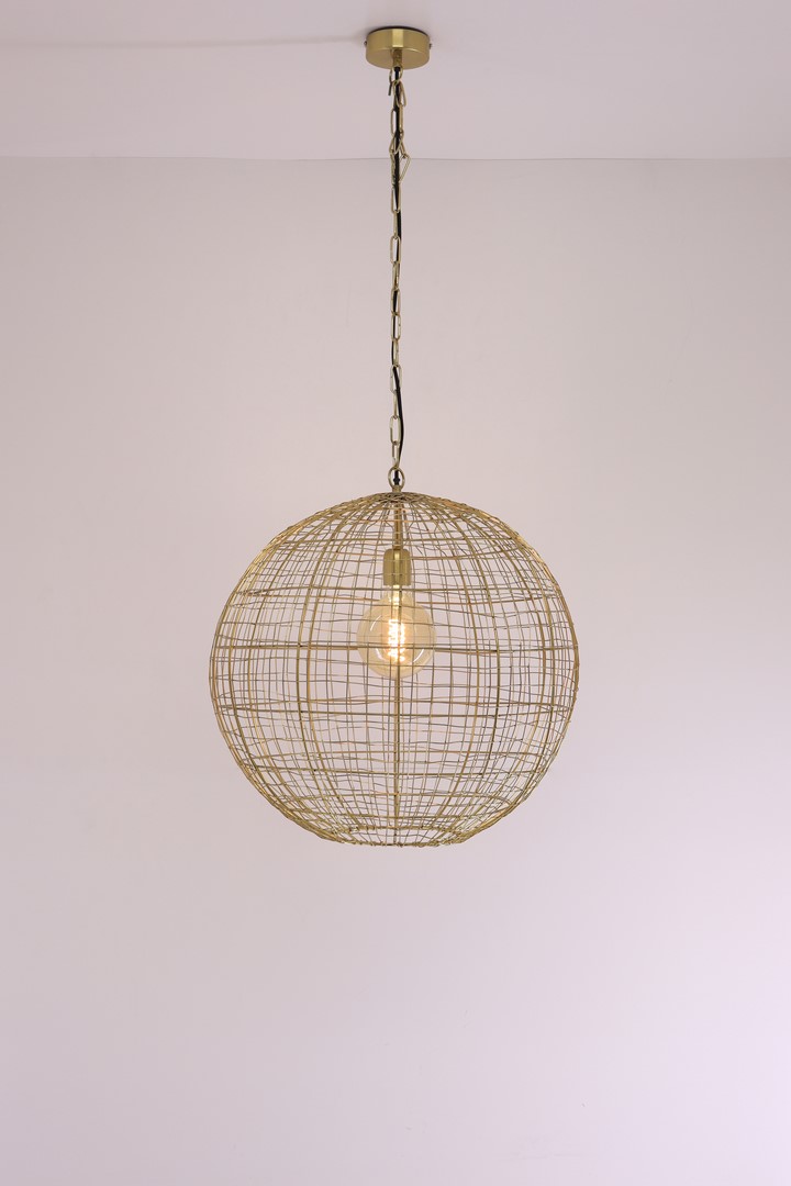 Hanglamp goud metaal | open | Ø 56cm