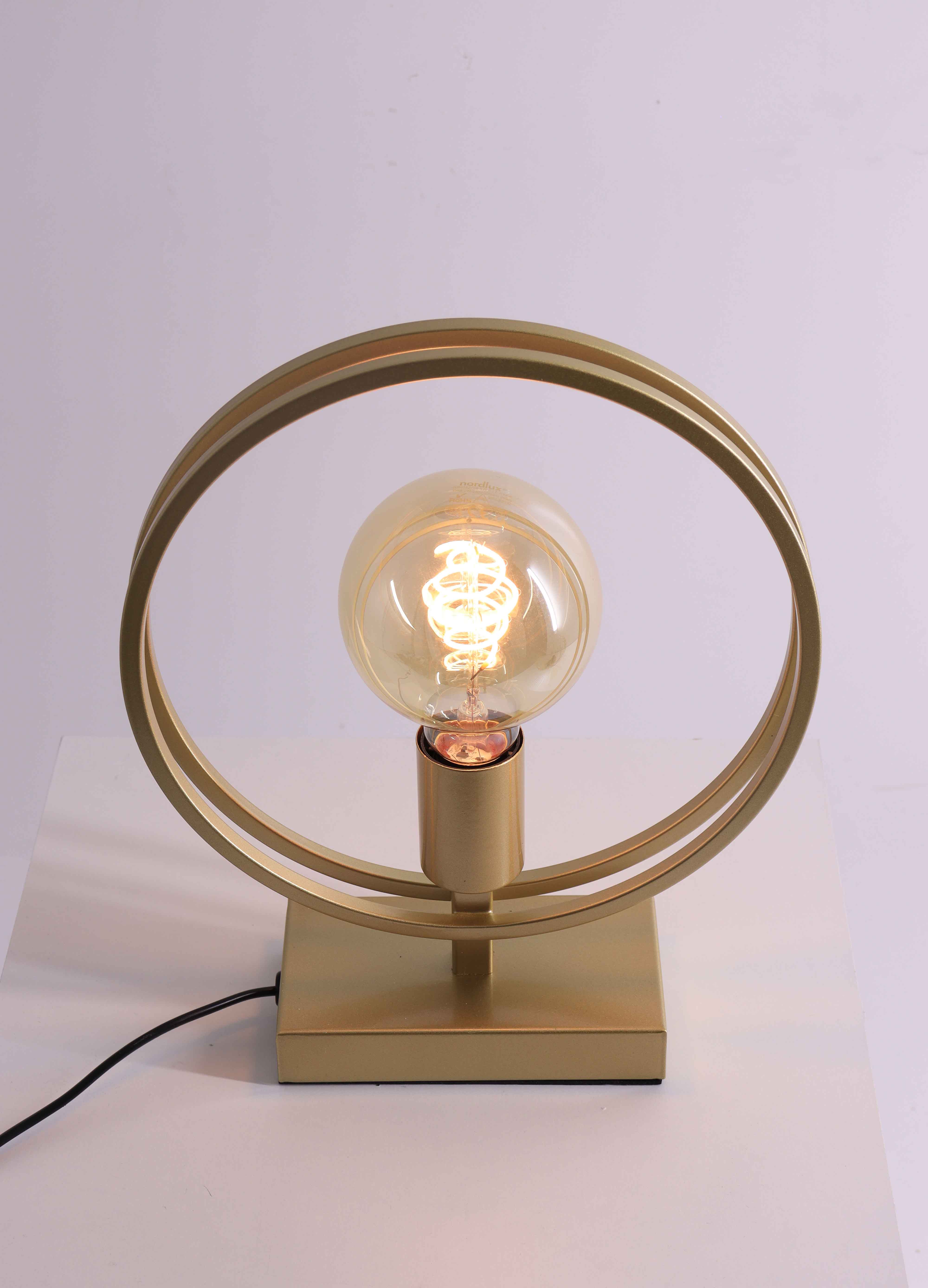 Tafellamp 2ringen - goud - hoogte 30cm 61081 Tafellamp 2ringen - goud - hoogte 30cm 61081