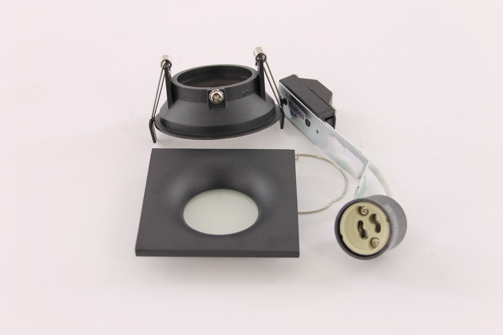 Inbouwspot vierkant zwart IP44 41716 Inbouwspot vierkant zwart IP44 41716