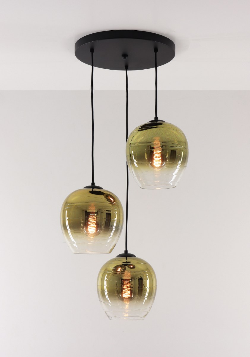 Hanglamp 3lichts | rond | gold shine 50048 Hanglamp 3lichts | rond | gold shine 50048