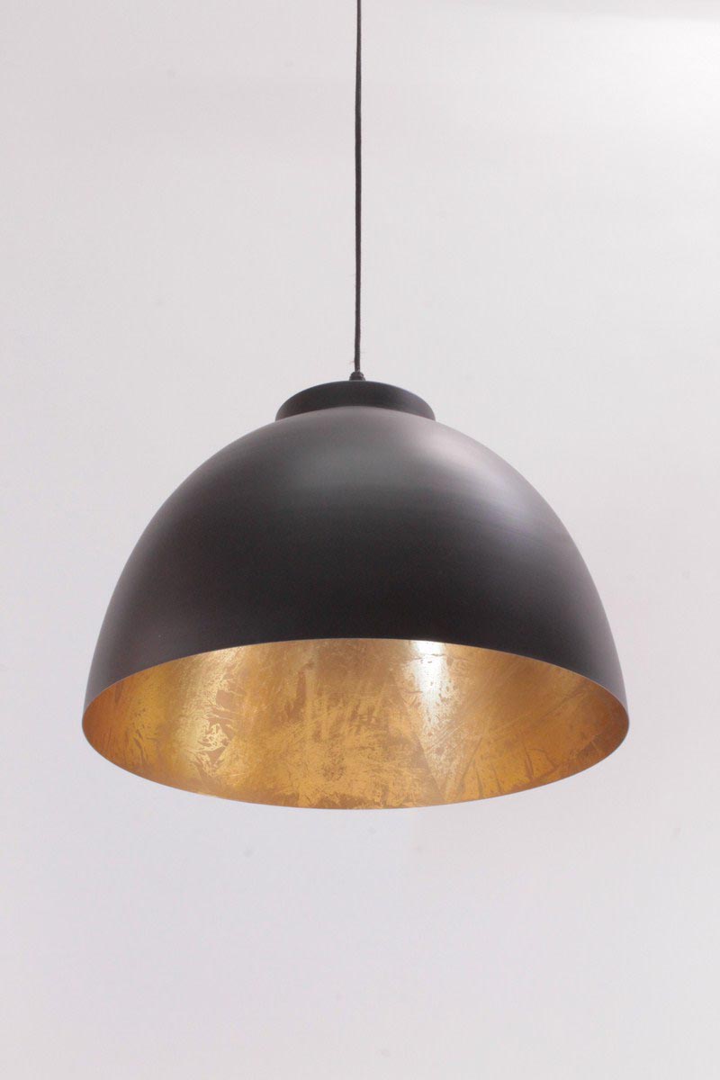 Hanglamp zwart en goud 45cm 32125 Hanglamp zwart en goud 45cm 32125