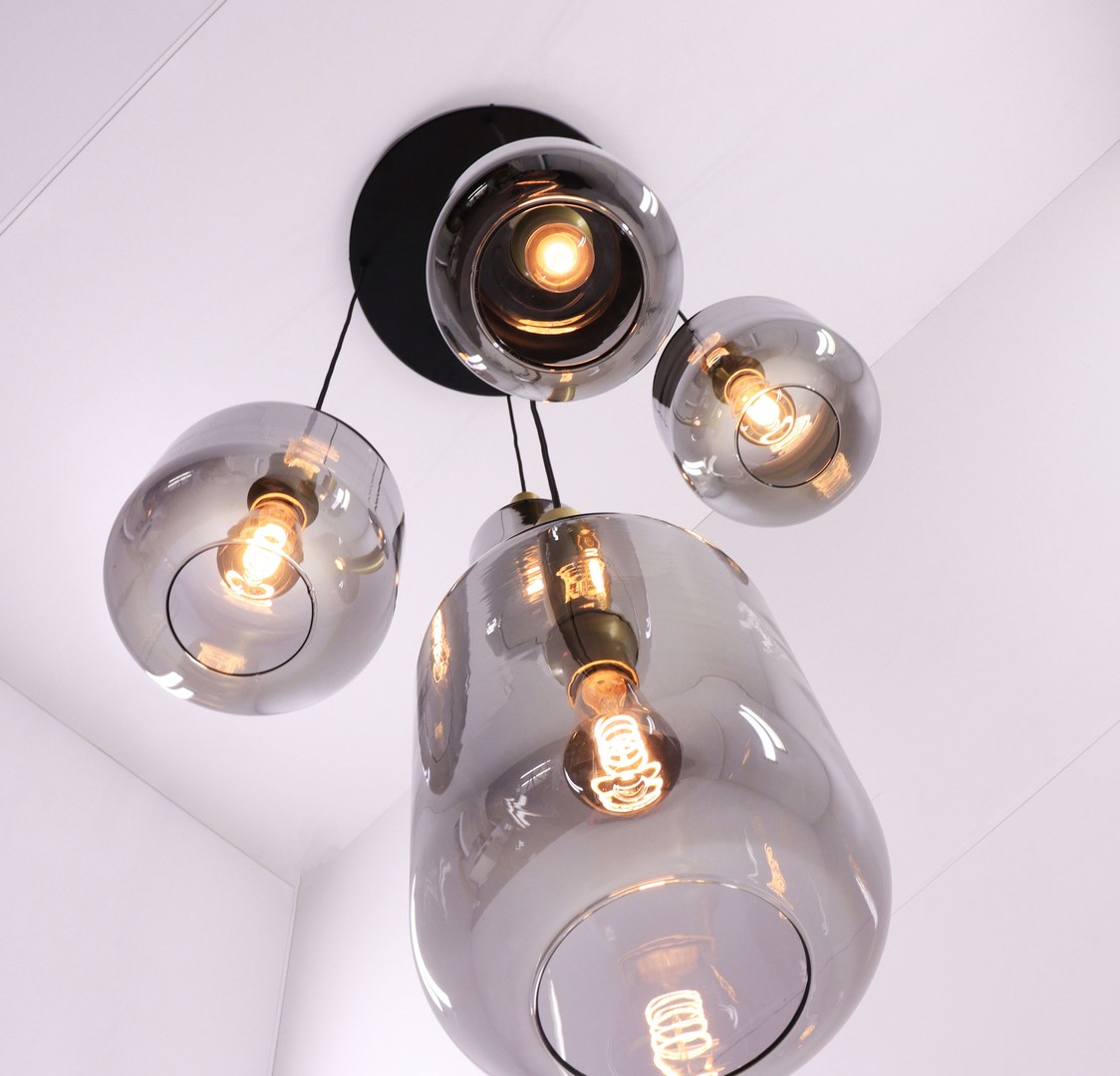 Hanglamp/Videlamp 5-lichts smoke 43120 Hanglamp/Videlamp 5-lichts smoke 43120
