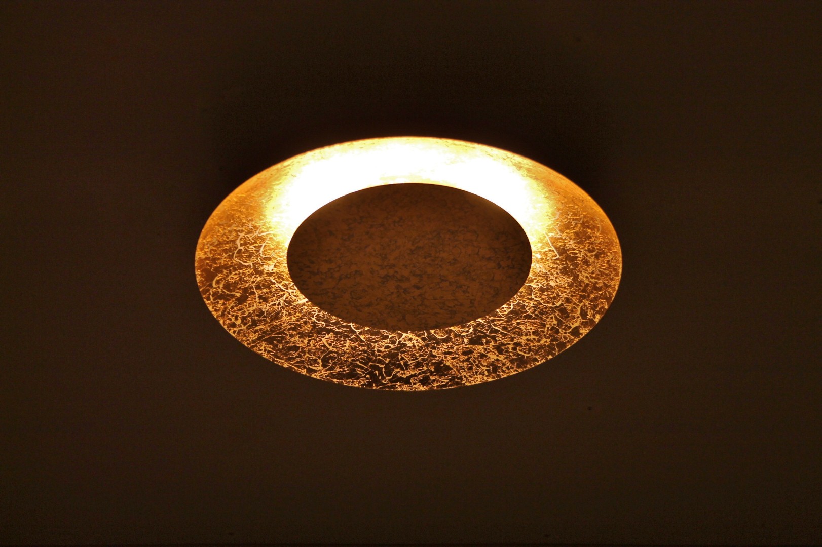 Plafondlamp / Wandlamp LED goud rond 34,5cm 39059 Plafondlamp / Wandlamp LED goud rond 34,5cm 39059