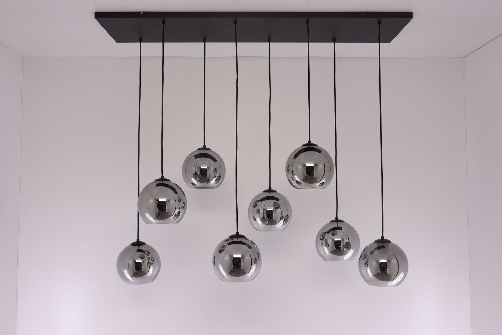 Hanglamp 8 lichts | smoke rookglas Ø 20cm 50103 Hanglamp 8 lichts | smoke rookglas Ø 20cm 50103