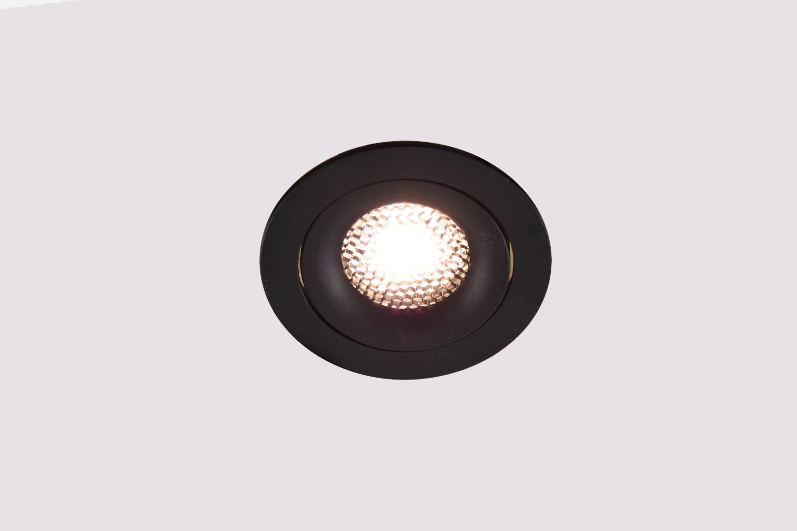 Inbouwspot rond zwart met gaas 41815 Inbouwspot rond zwart met gaas 41815
