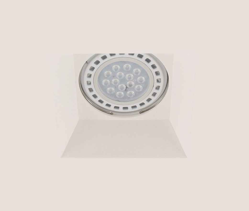 Trimless inbouwspot wit vierkant 16 x 16 cm 41832 Trimless inbouwspot wit vierkant 16 x 16 cm 41832