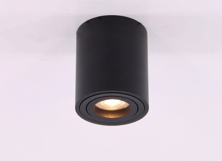 Opbouwspot zwart rond 40971 Opbouwspot zwart rond 40971