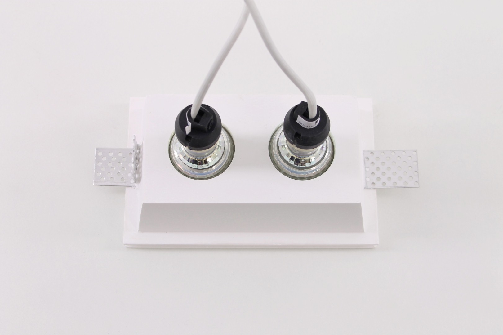 Trimless inbouwspot rechthoek wit 2-lichts 40527 Trimless inbouwspot rechthoek wit 2-lichts 40527