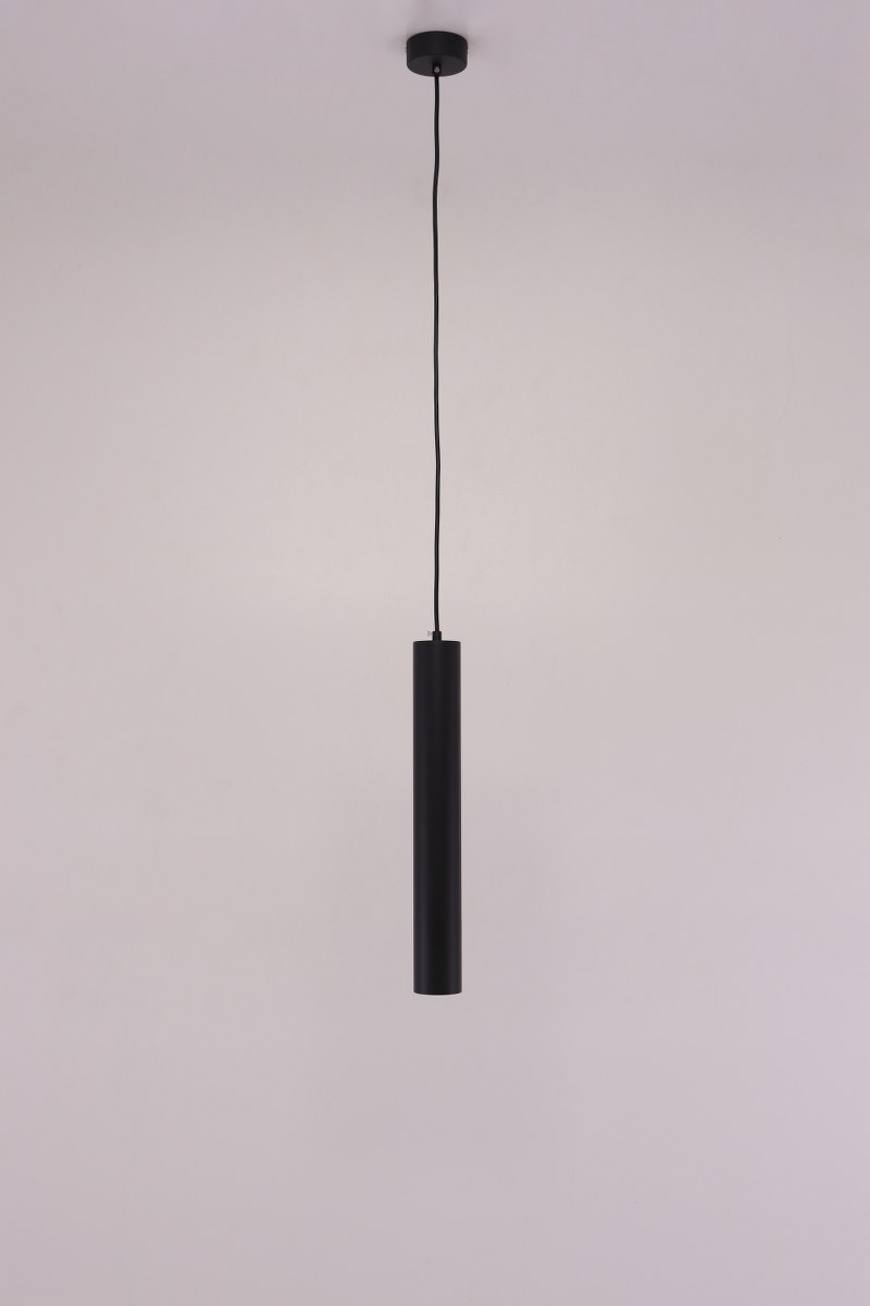 Hanglamp | mat zwart cilinder koker