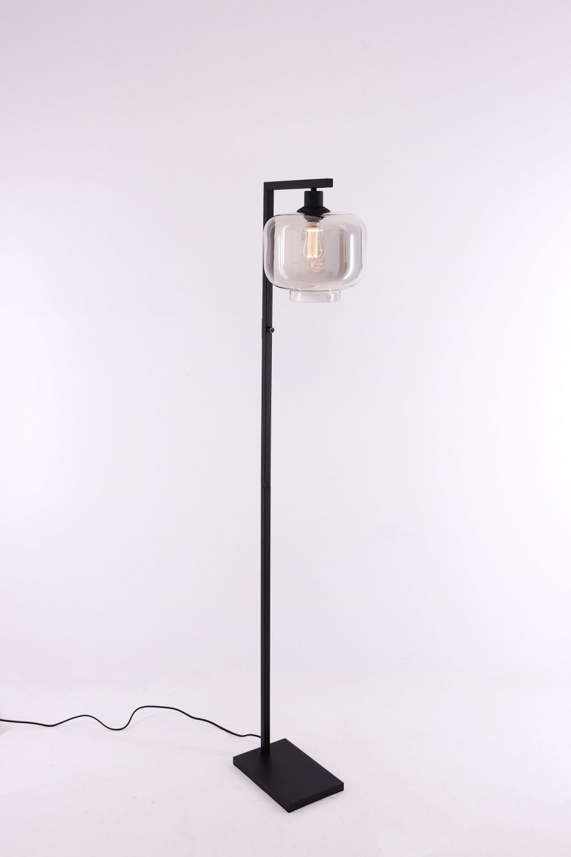 Vloerlamp Grey | getint glas Blok | 160cm 50149 Vloerlamp Grey | getint glas Blok | 160cm 50149