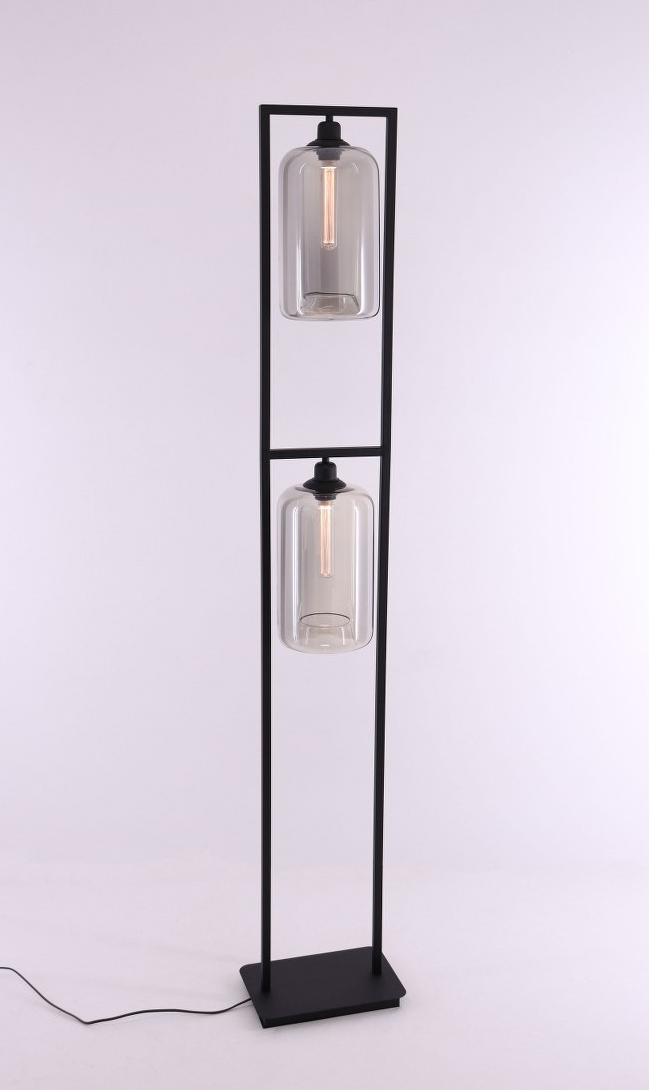 Vloerlamp frame - 2 Grey getint glazen - 170cm 50150 Vloerlamp frame - 2 Grey getint glazen - 170cm 50150