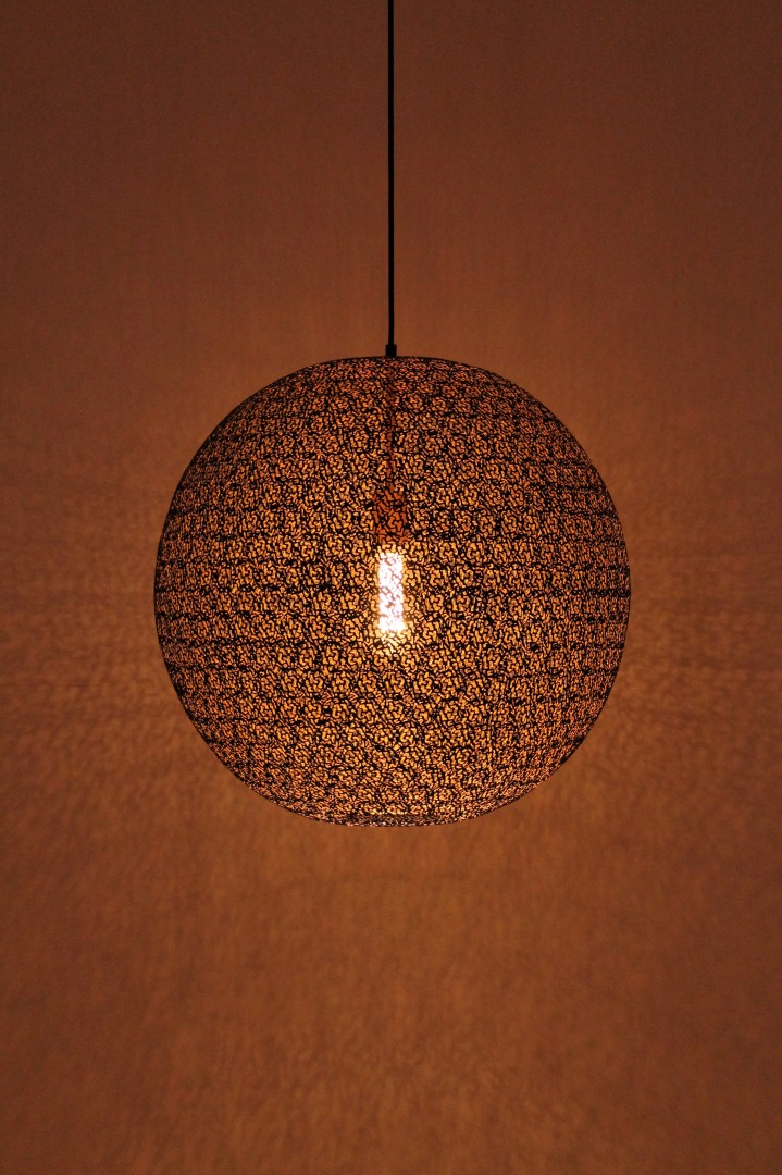 Hanglamp bol zwart/goud 58cm 42015 Hanglamp bol zwart/goud 58cm 42015
