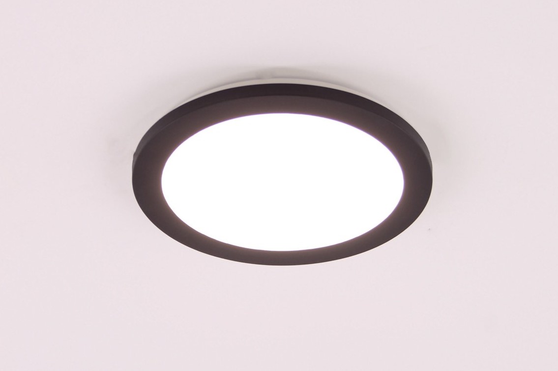 Plafondlamp LED rond zwart 26cm 43493 Plafondlamp LED rond zwart 26cm 43493