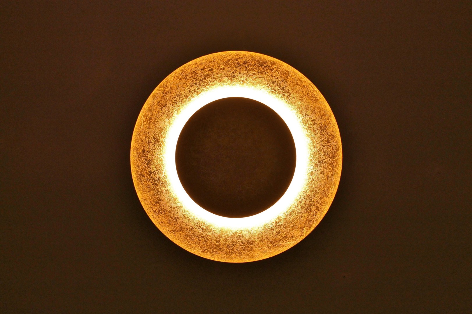 Plafondlamp / Wandlamp LED goud rond 34,5cm 39059 Plafondlamp / Wandlamp LED goud rond 34,5cm 39059