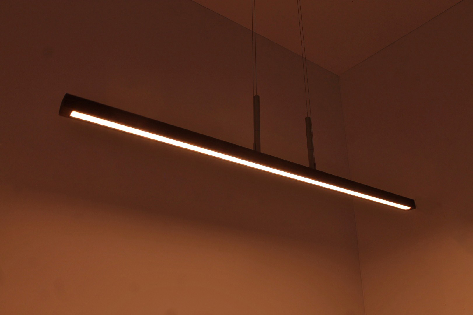vat Guinness jam Hanglamp LED strak hout bruin 160cm