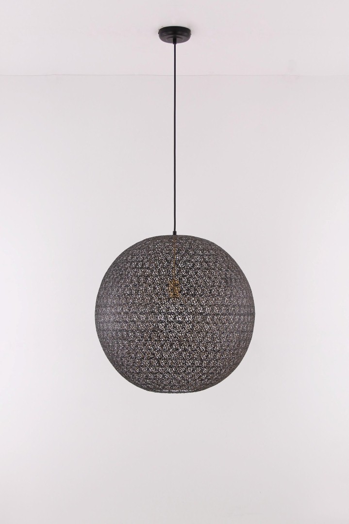 Hanglamp bol zwart/goud 58cm 42015 Hanglamp bol zwart/goud 58cm 42015