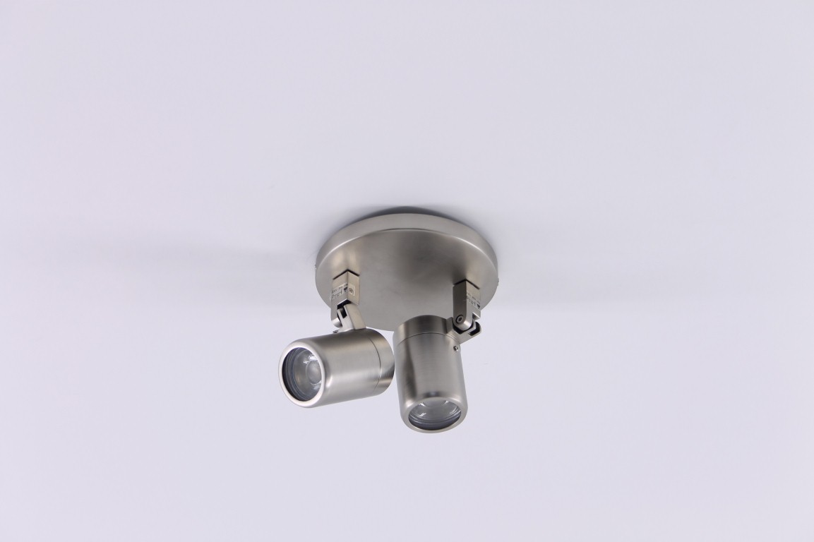 Opbouwspot rvs 2-lichts IP44 37737 Opbouwspot rvs 2-lichts IP44 37737