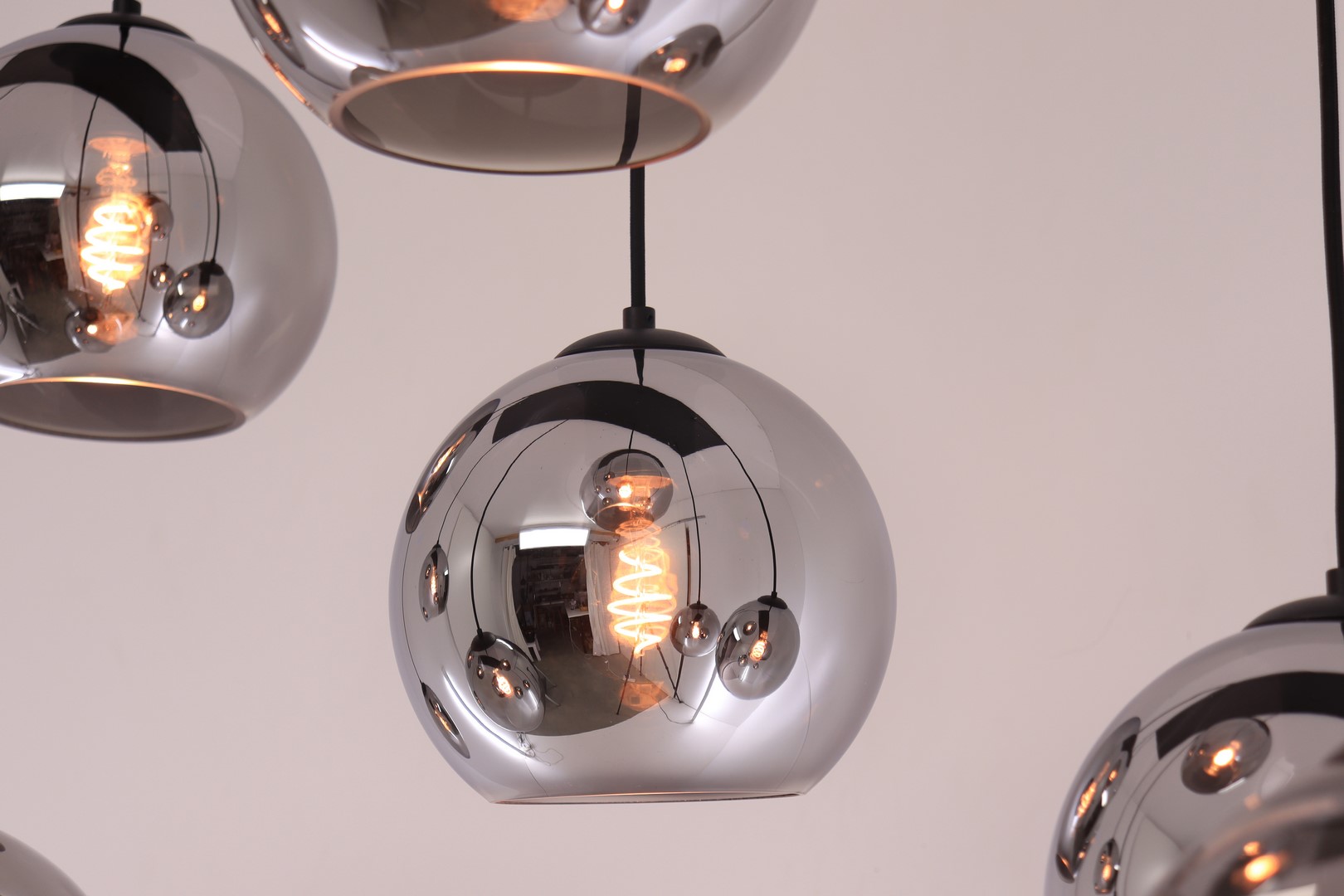 Hanglamp 8 lichts | smoke rookglas Ø 20cm 50103 Hanglamp 8 lichts | smoke rookglas Ø 20cm 50103