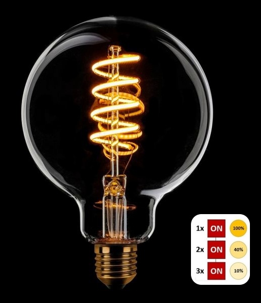 Vrijgevig Concurrenten Complex Led lamp E27 7 watt bol helder 3 standen