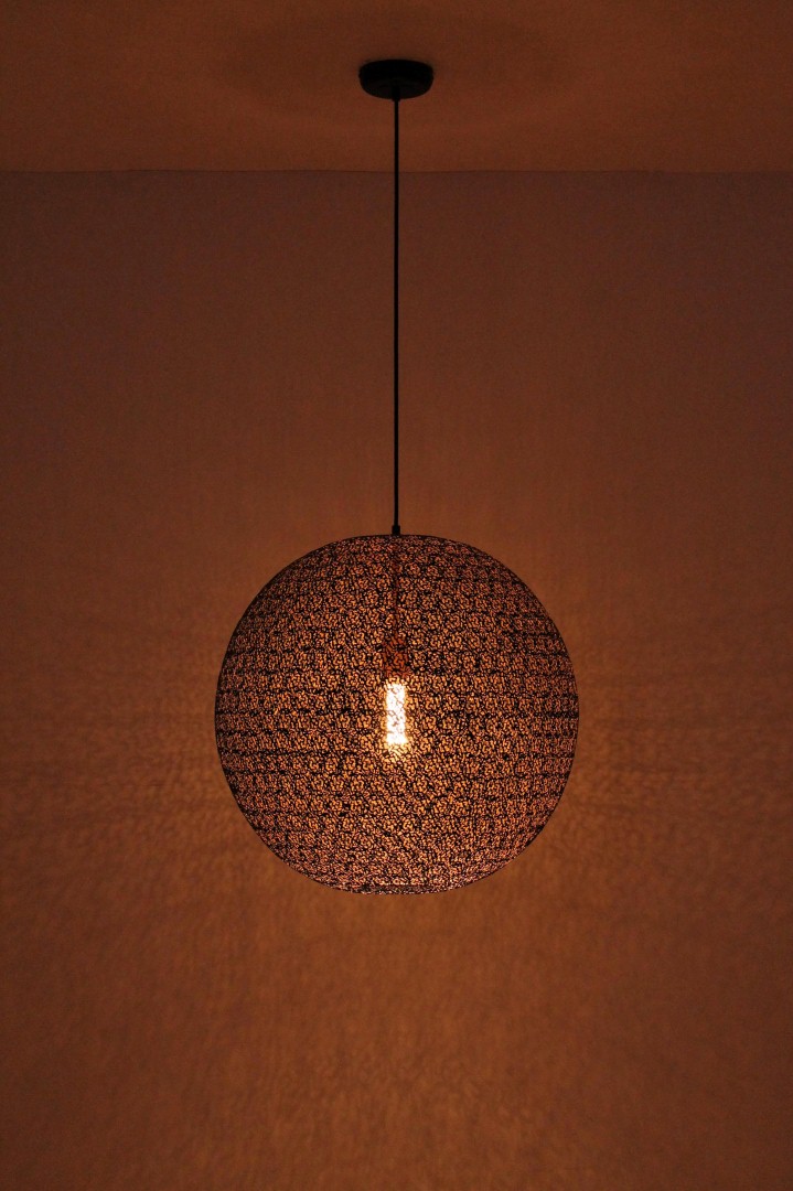 Hanglamp bol zwart/goud 58cm 42015 Hanglamp bol zwart/goud 58cm 42015
