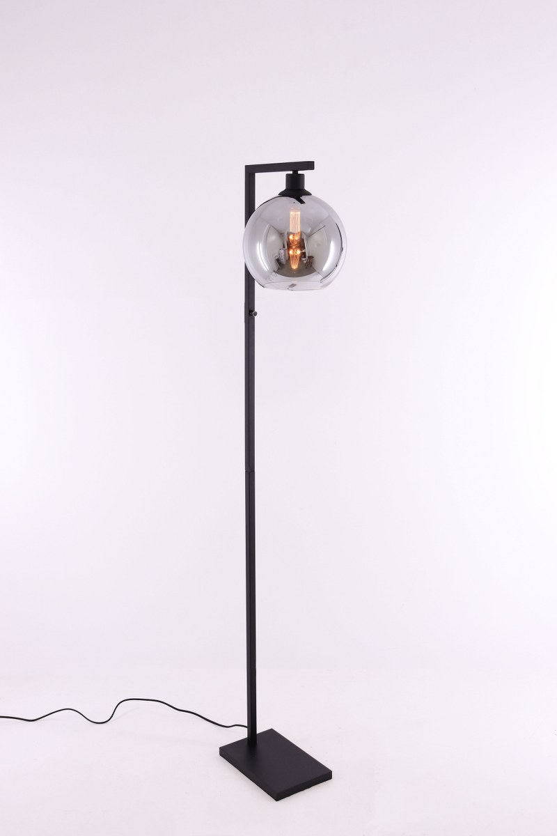 Serena Onveilig Ophef Vloerlamp EEF | smoke glas bol | 160cm