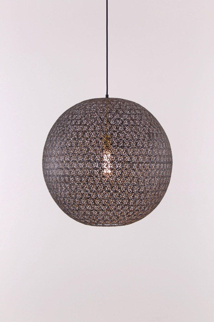 Hanglamp bol zwart/goud 58cm 42015 Hanglamp bol zwart/goud 58cm 42015